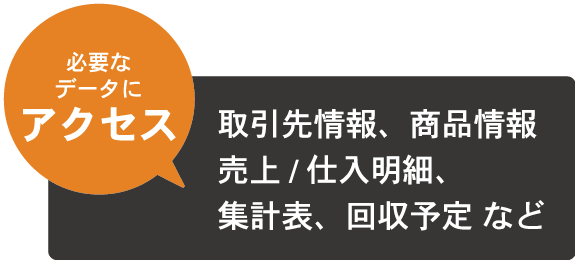 イラスト：必要なデータにアクセスできる