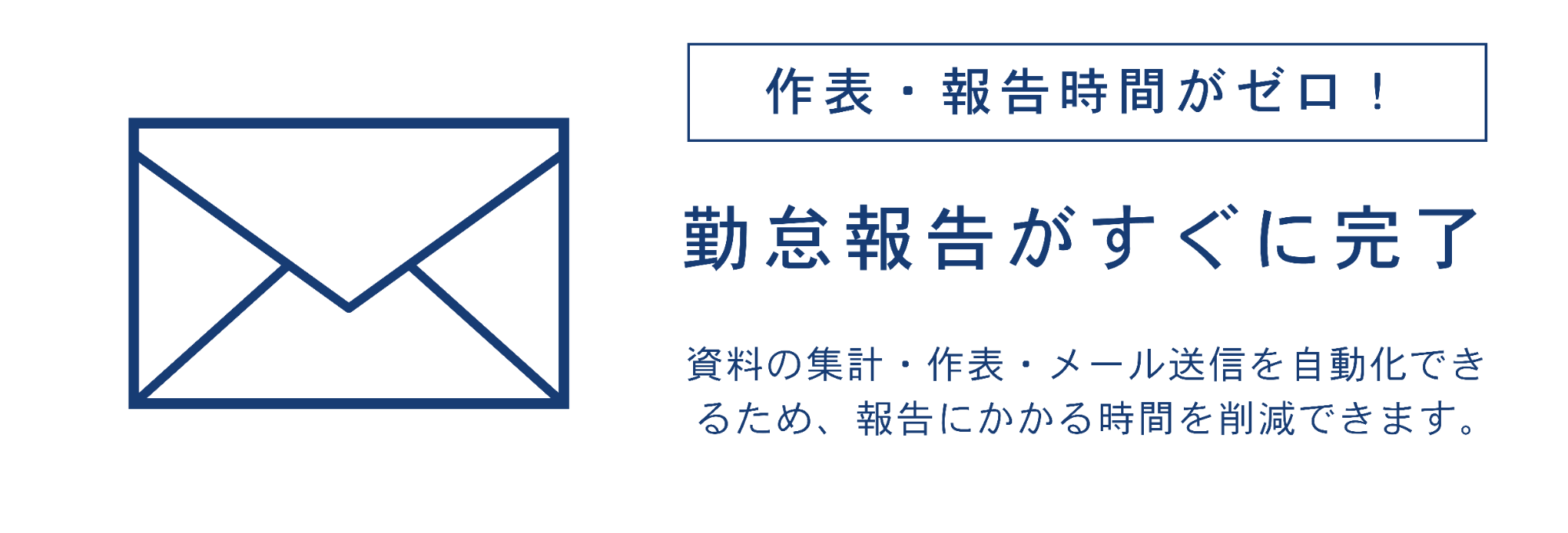 イメージ：勤怠報告がすぐに完了