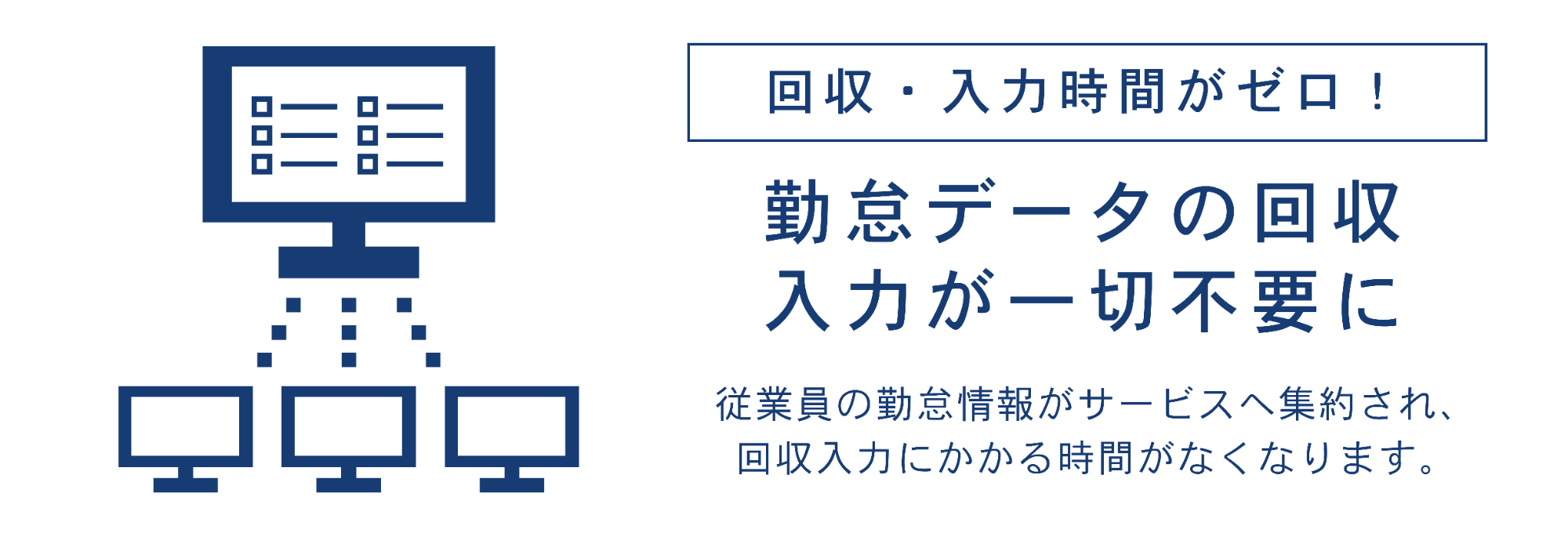 イメージ：勤怠管理の回収の手間がゼロに